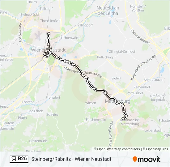B26 Bus Line Map