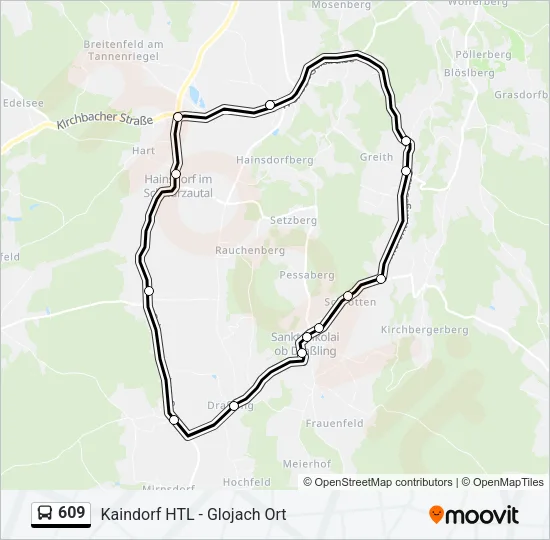 609 Bus Line Map