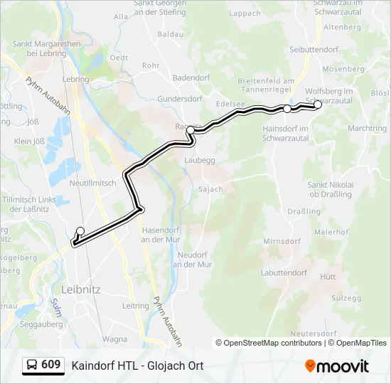 609 Bus Line Map