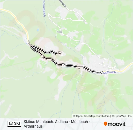 SKI Bus Line Map