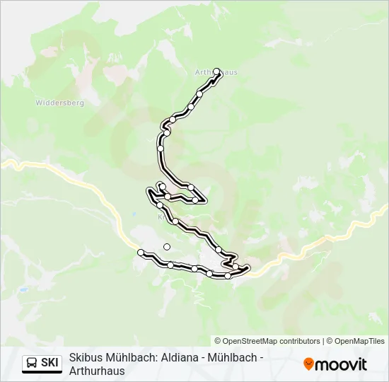 SKI Bus Line Map