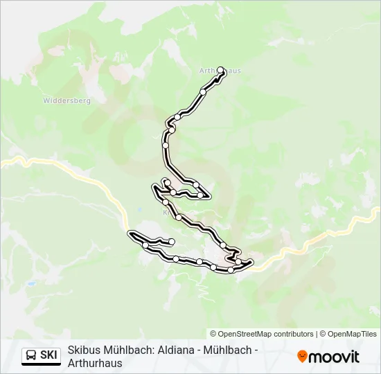 SKI Bus Line Map