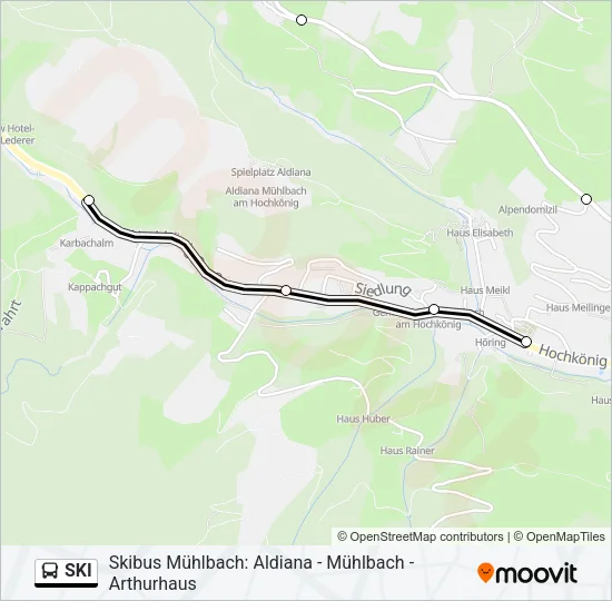 SKI Bus Line Map