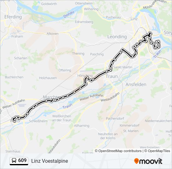 609 bus Line Map