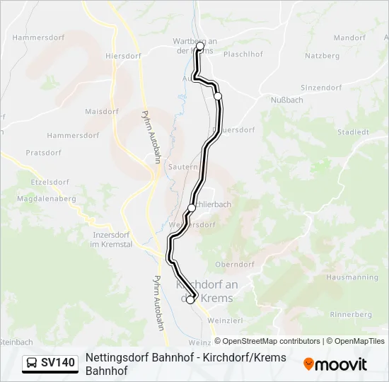 SV140 Bus Line Map
