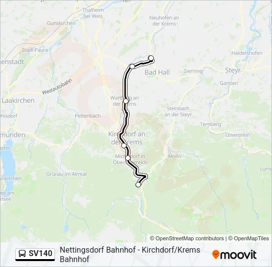 SV140 Bus Line Map