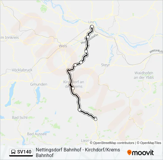 SV140 Bus Line Map