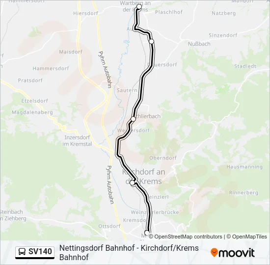 SV140 Bus Line Map