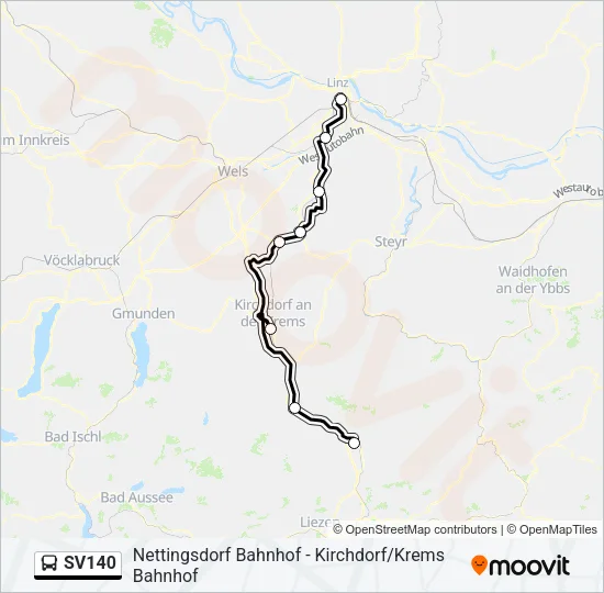 SV140 Bus Line Map