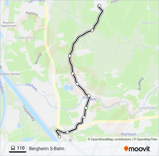 110 Bus Line Map