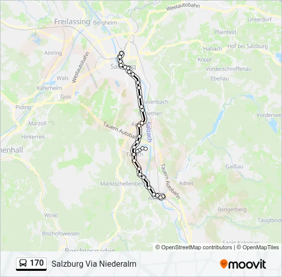 170 Bus Line Map