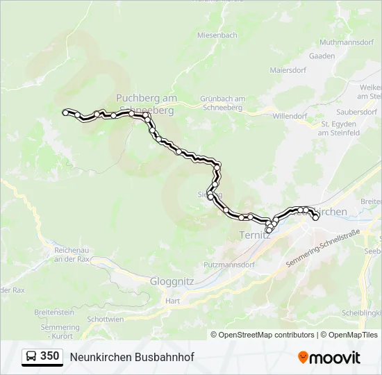 350 Bus Line Map