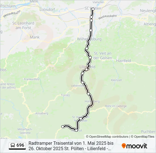 696 Bus Line Map