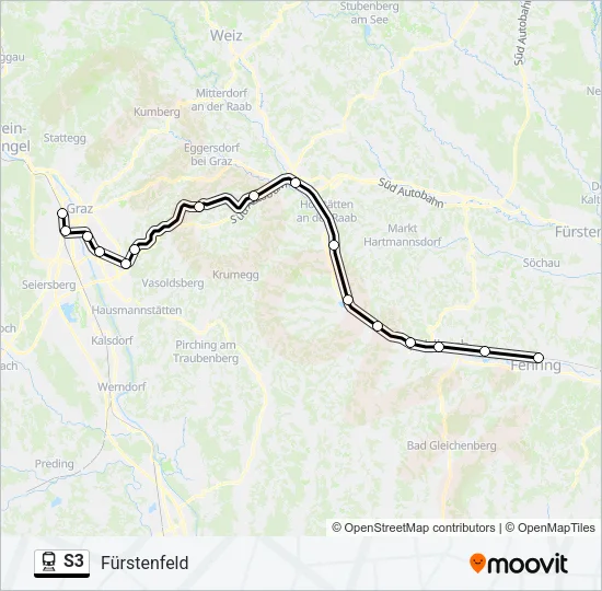 S3 Train Line Map
