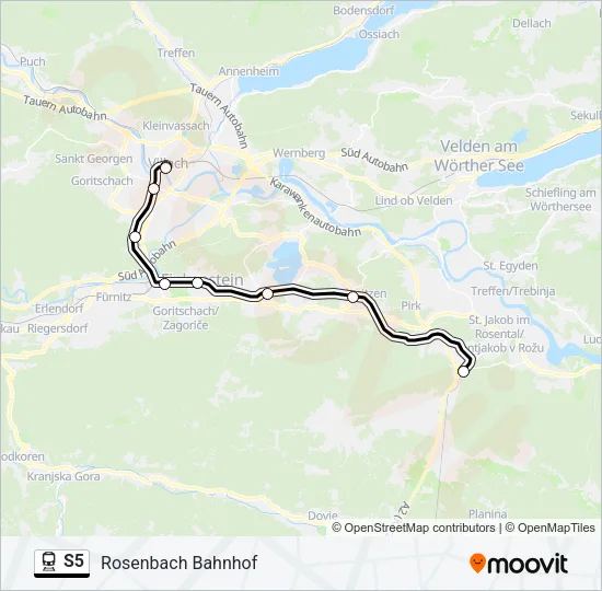 S5 Train Line Map