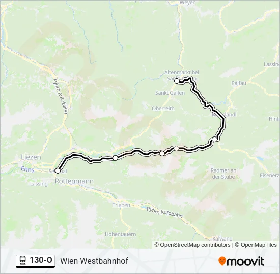 130-O Train Line Map