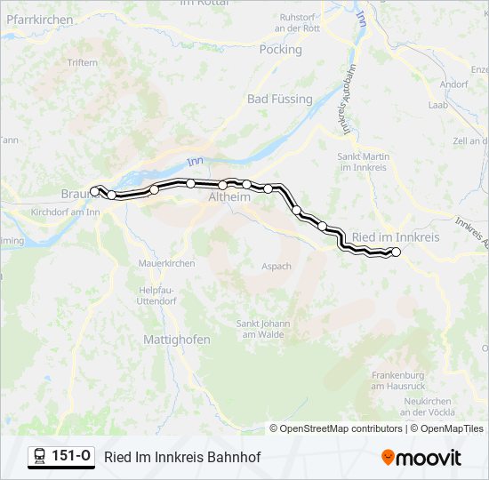 151-O train Line Map