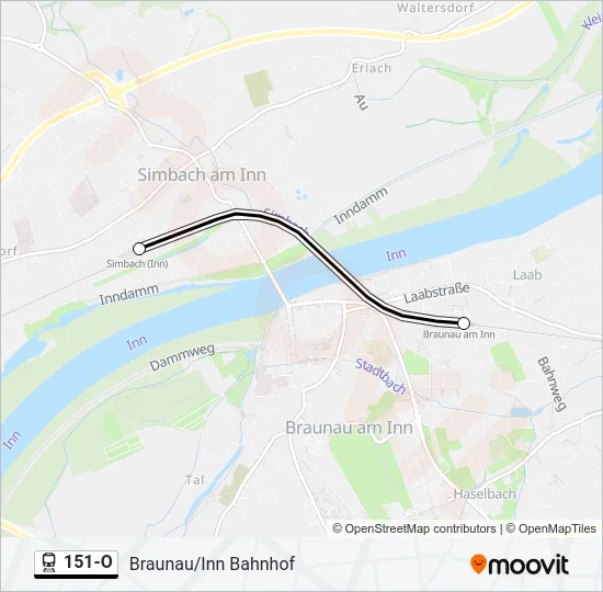 151-O Train Line Map
