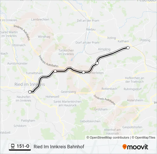 151-O Train Line Map