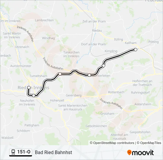 151-O Train Line Map