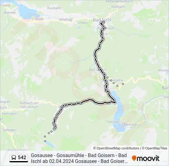 542 Bus Line Map