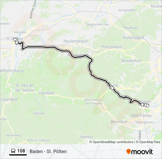 108 Bus Line Map
