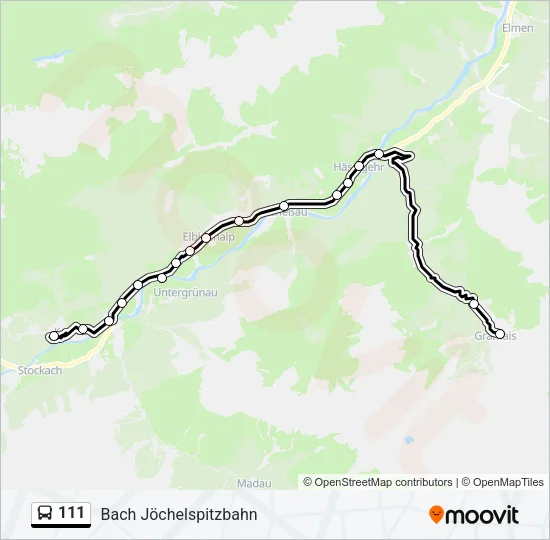 111  Line Map