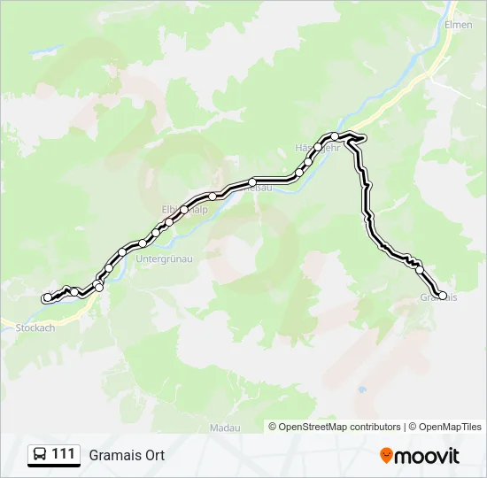 111  Line Map