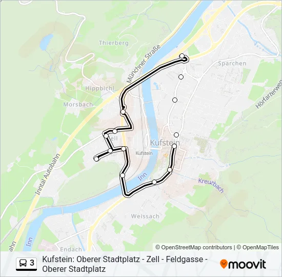 3 Bus Line Map