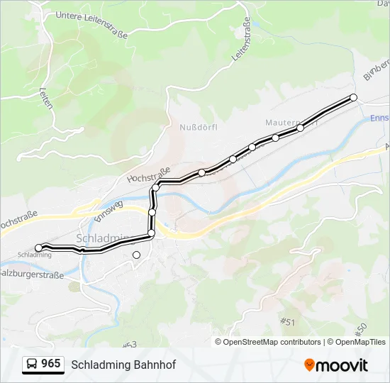 965 Bus Line Map