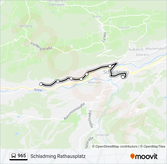 965 Bus Line Map