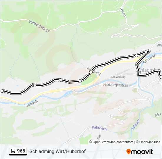 965 Bus Line Map
