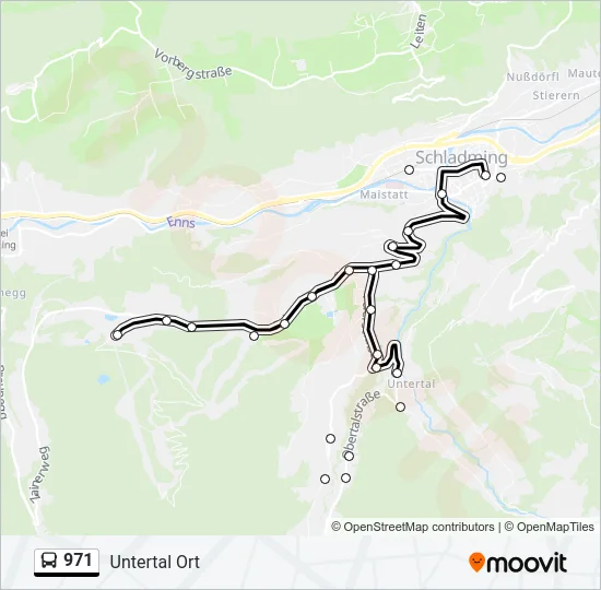 971 Bus Line Map