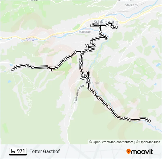 971 Bus Line Map
