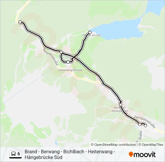 6 Bus Line Map