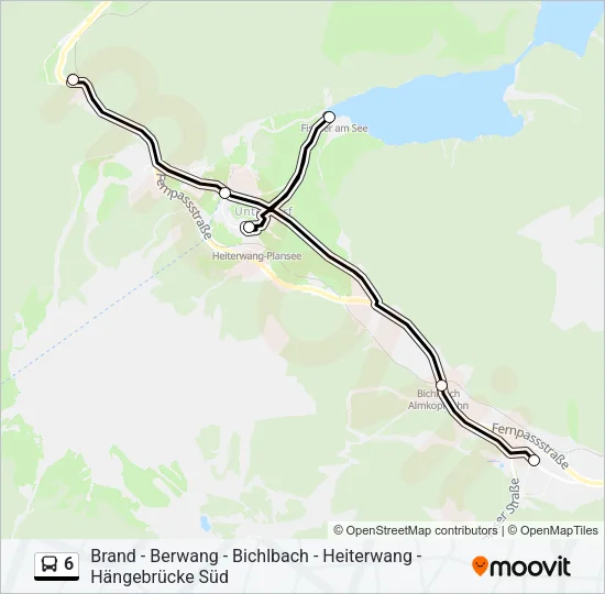 6 Bus Line Map