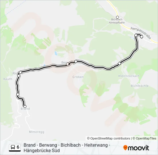 6 Bus Line Map