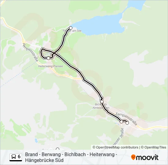 6 Bus Line Map