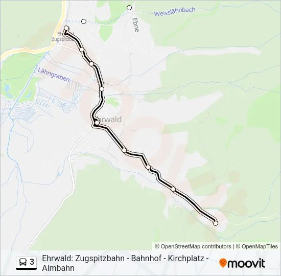 3 Bus Line Map