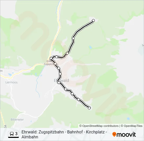 3 Bus Line Map