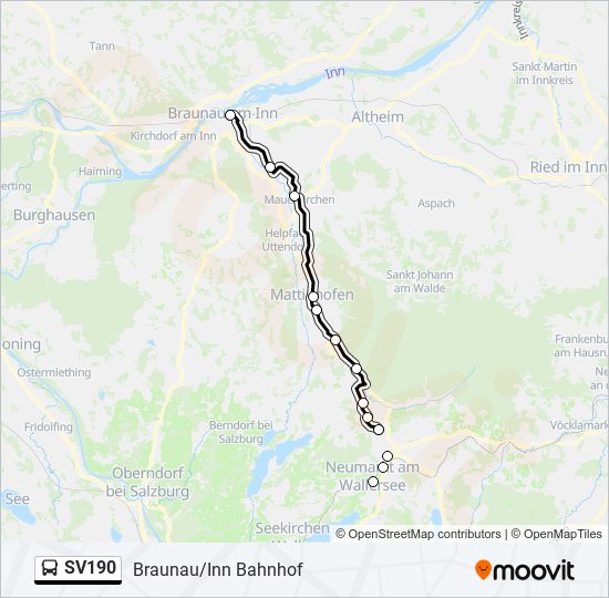 SV190 bus Line Map