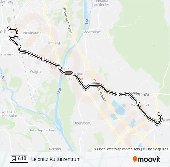 610 Bus Line Map