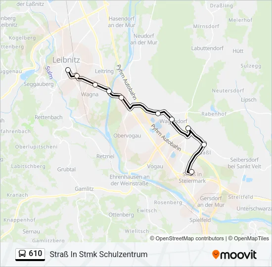 610 Bus Line Map