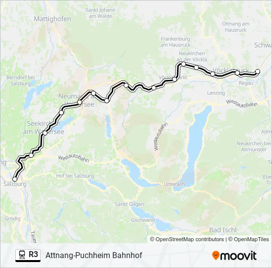 R3 Train Line Map