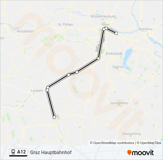 Bahnlinie A12 Karte