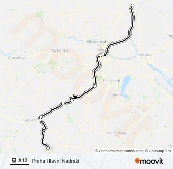 A12 train Line Map