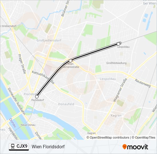 CJX9 train Line Map