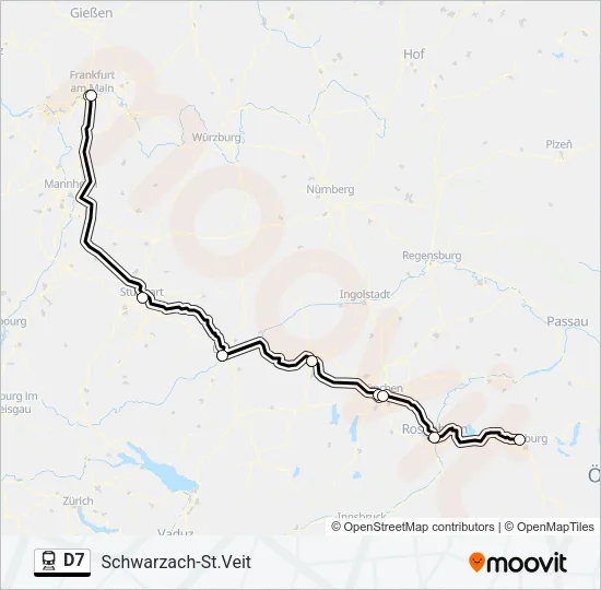 D7 Train Line Map