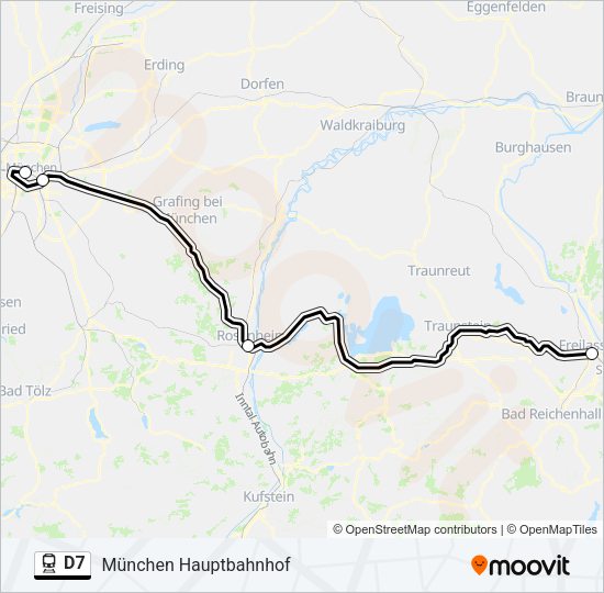 D7 Train Line Map