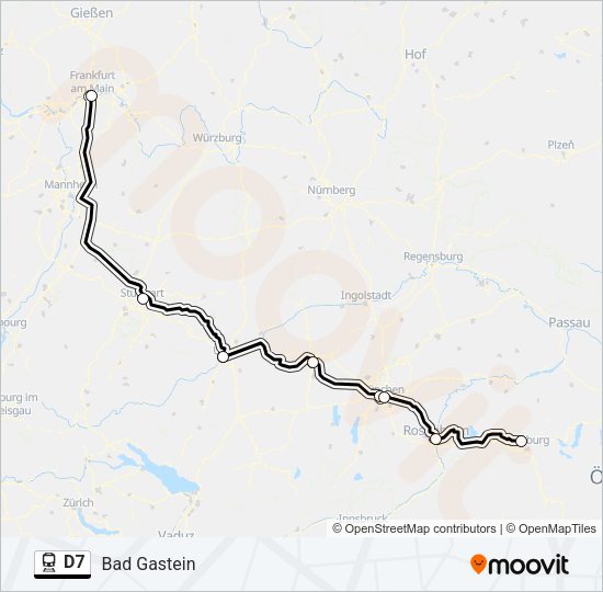 D7 Train Line Map